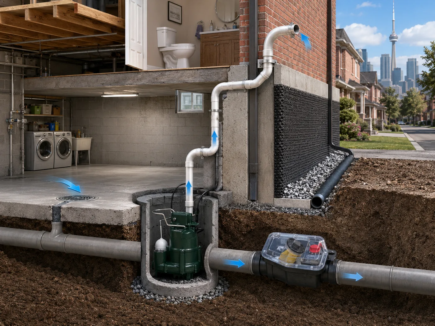 Home flood protection system