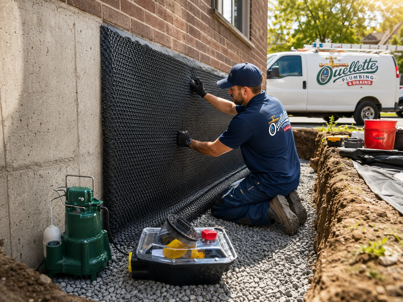 Plumbing and drainage work at home