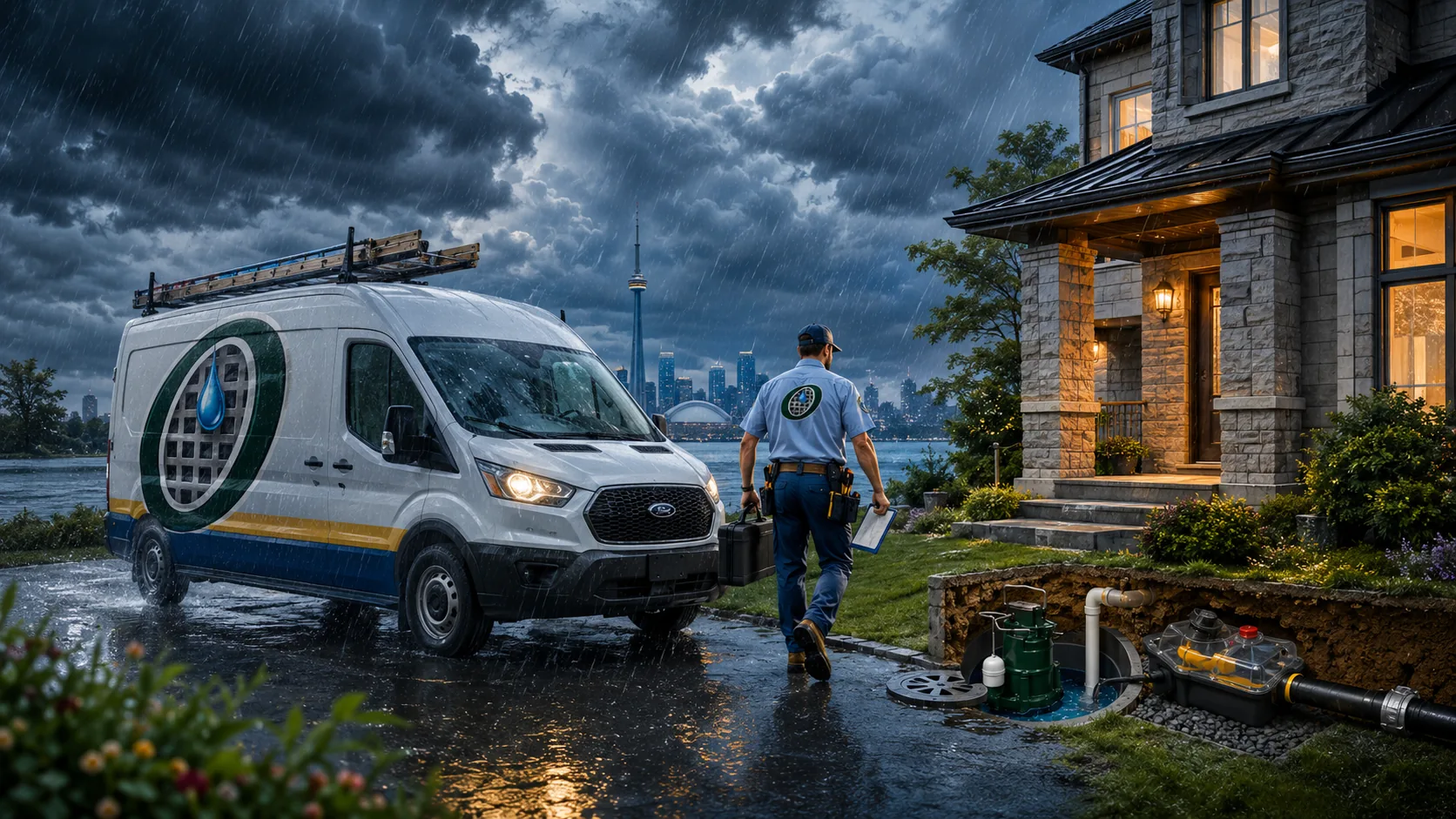 Stormy night at the doorstep
