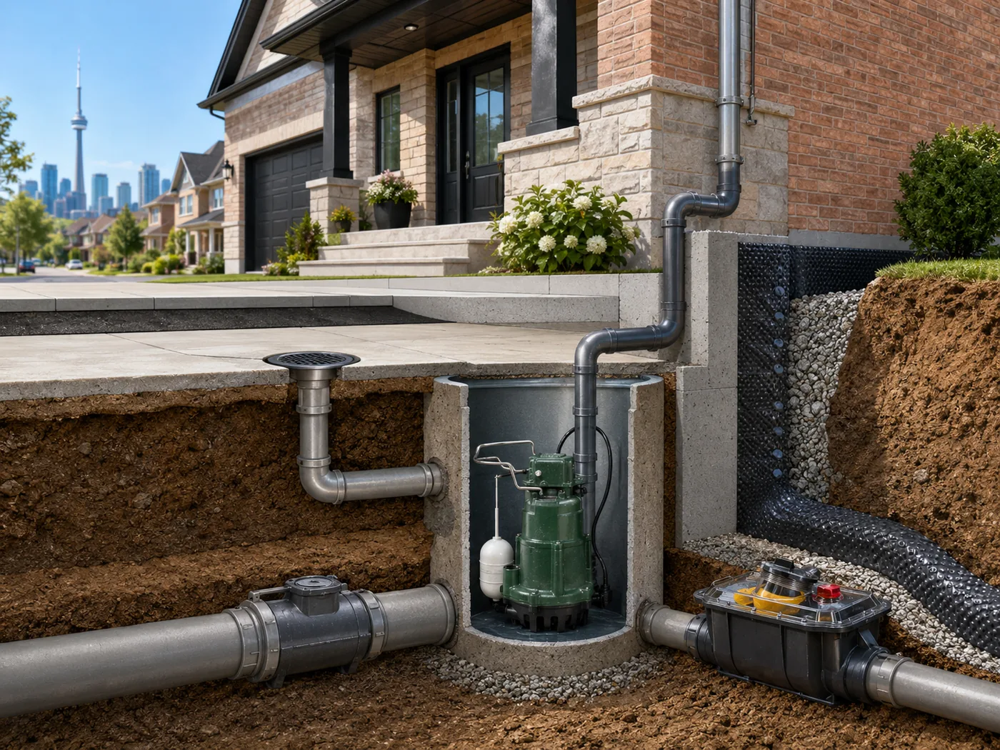 Whole home plumbing protection cross section