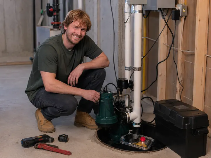 Sump Pump Installation photo for BasementFlooding.ca